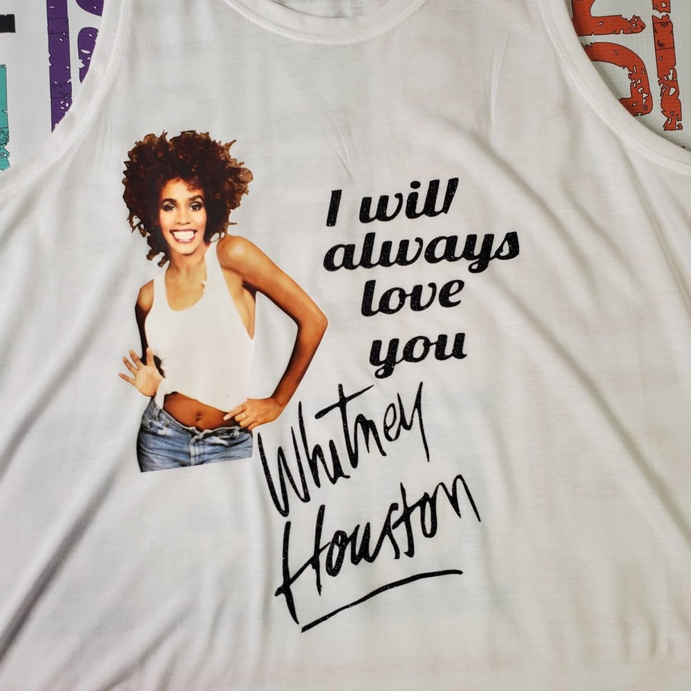 Whitney Houston graphic tee sz XL
