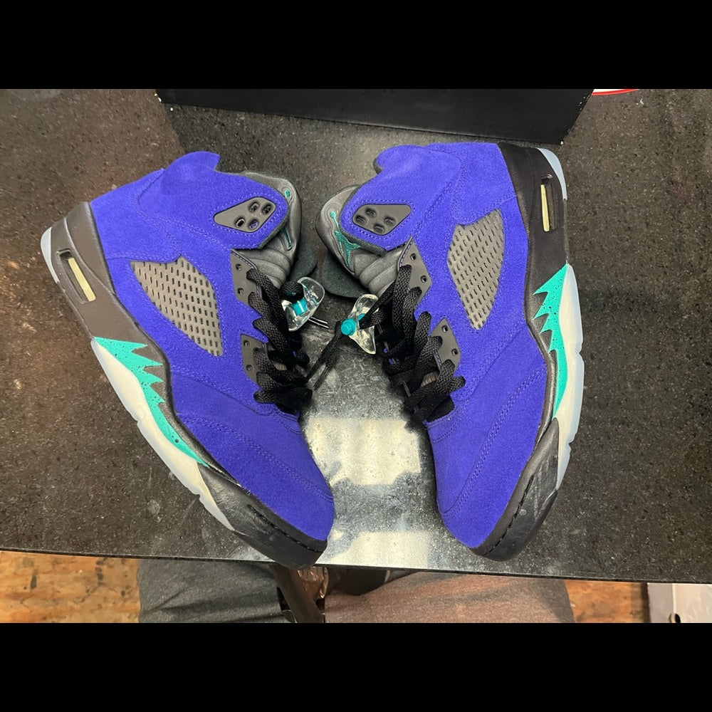 Retro 5s purple & till Sz 11