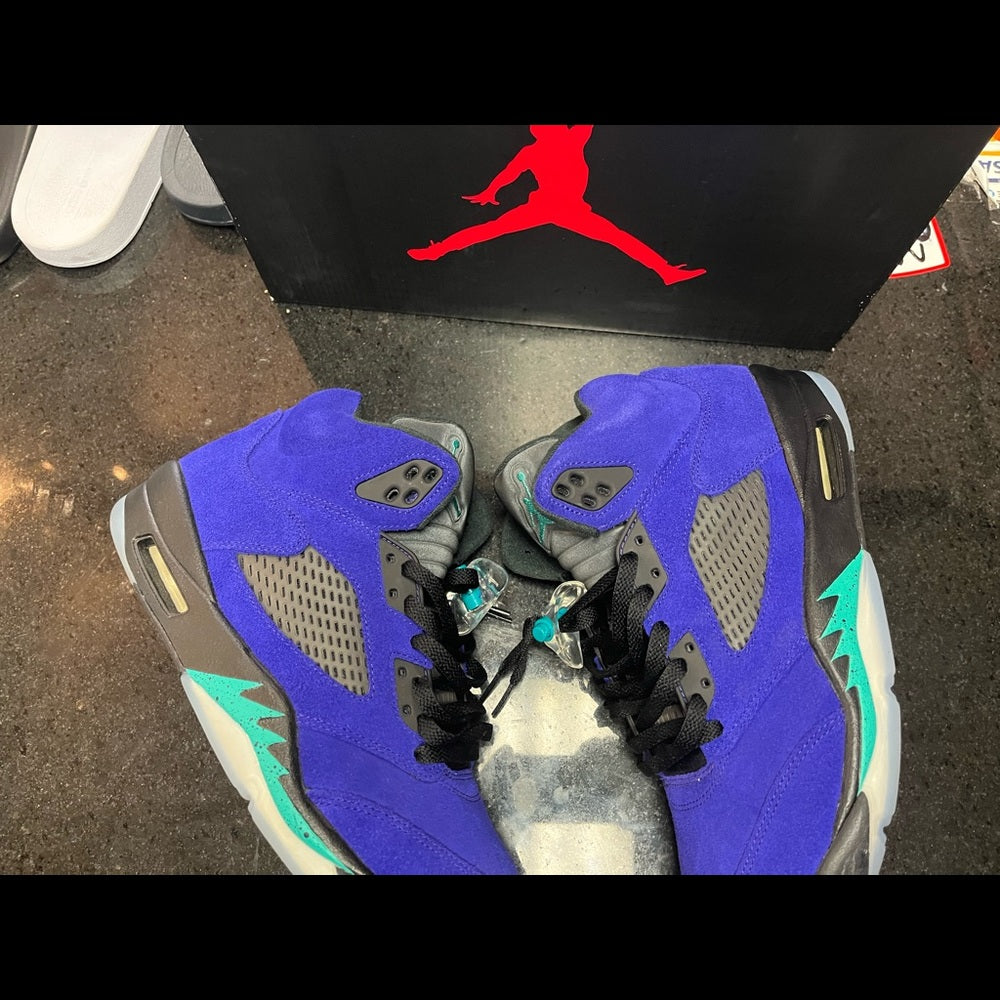 Retro 5s purple & till Sz 11