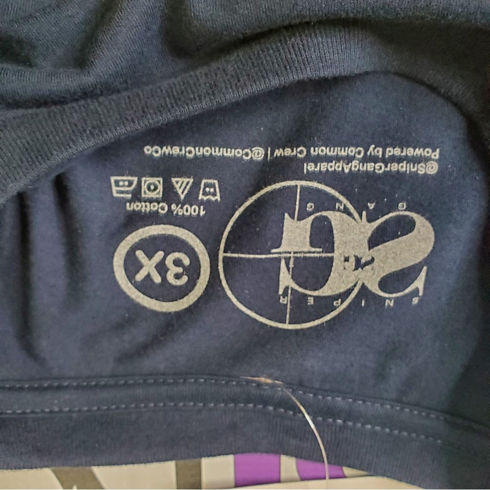 Sniper gang tee Sz 3xl blue