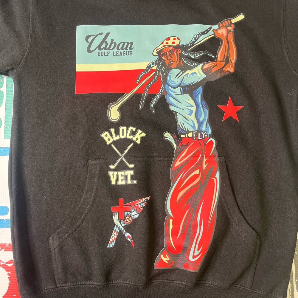 Golf hoodie black comfort fit Sz various