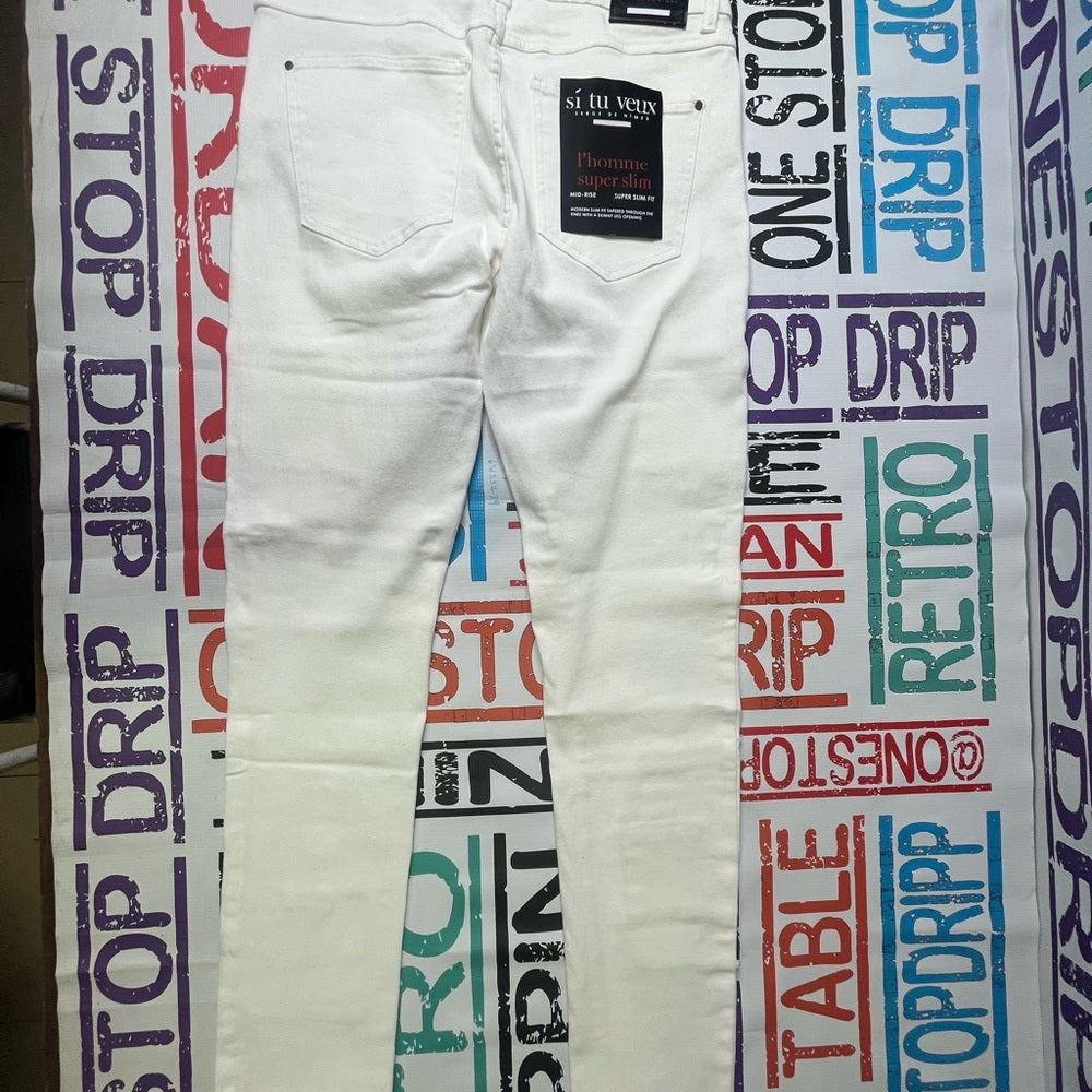 2 Piece denim set white & blue Sz various