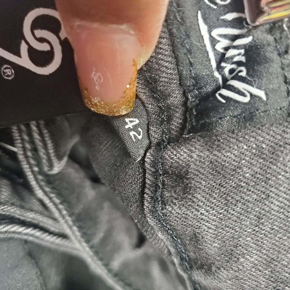 Strapped Up Slim Utility Jeans Denim Gold Straps