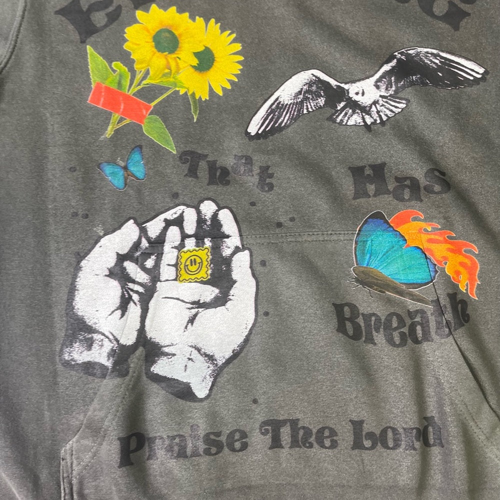 Sz Various dust gray  graphic hoodie