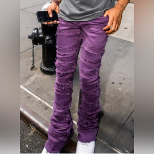 Sz Various Super stacks denim purple