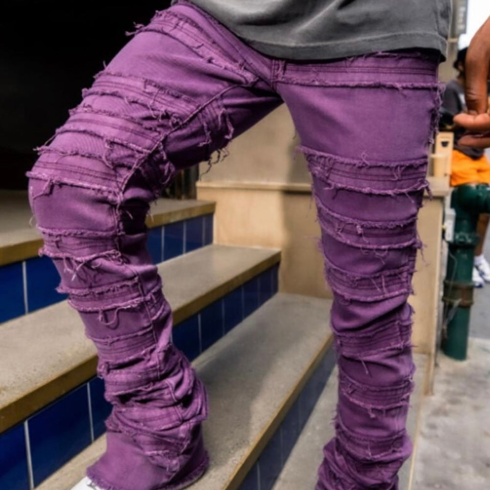 Sz Various Super stacks denim purple