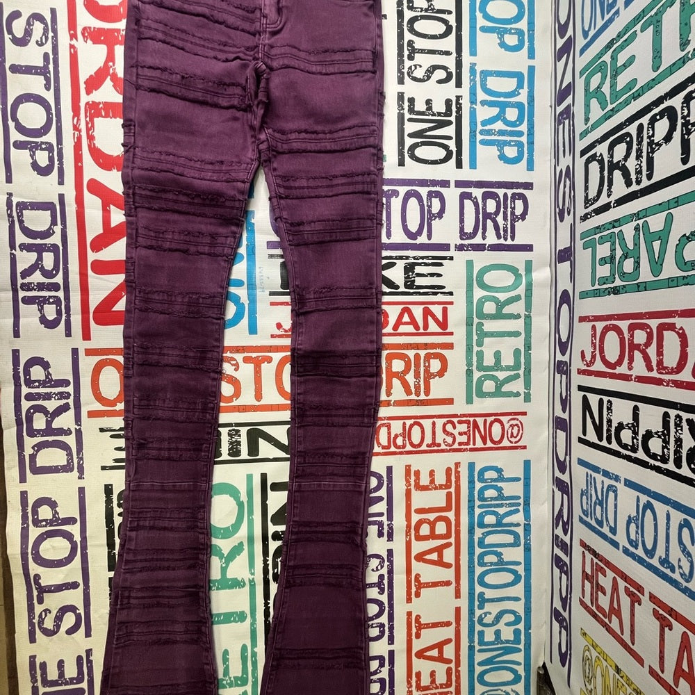 Sz Various Super stacks denim purple