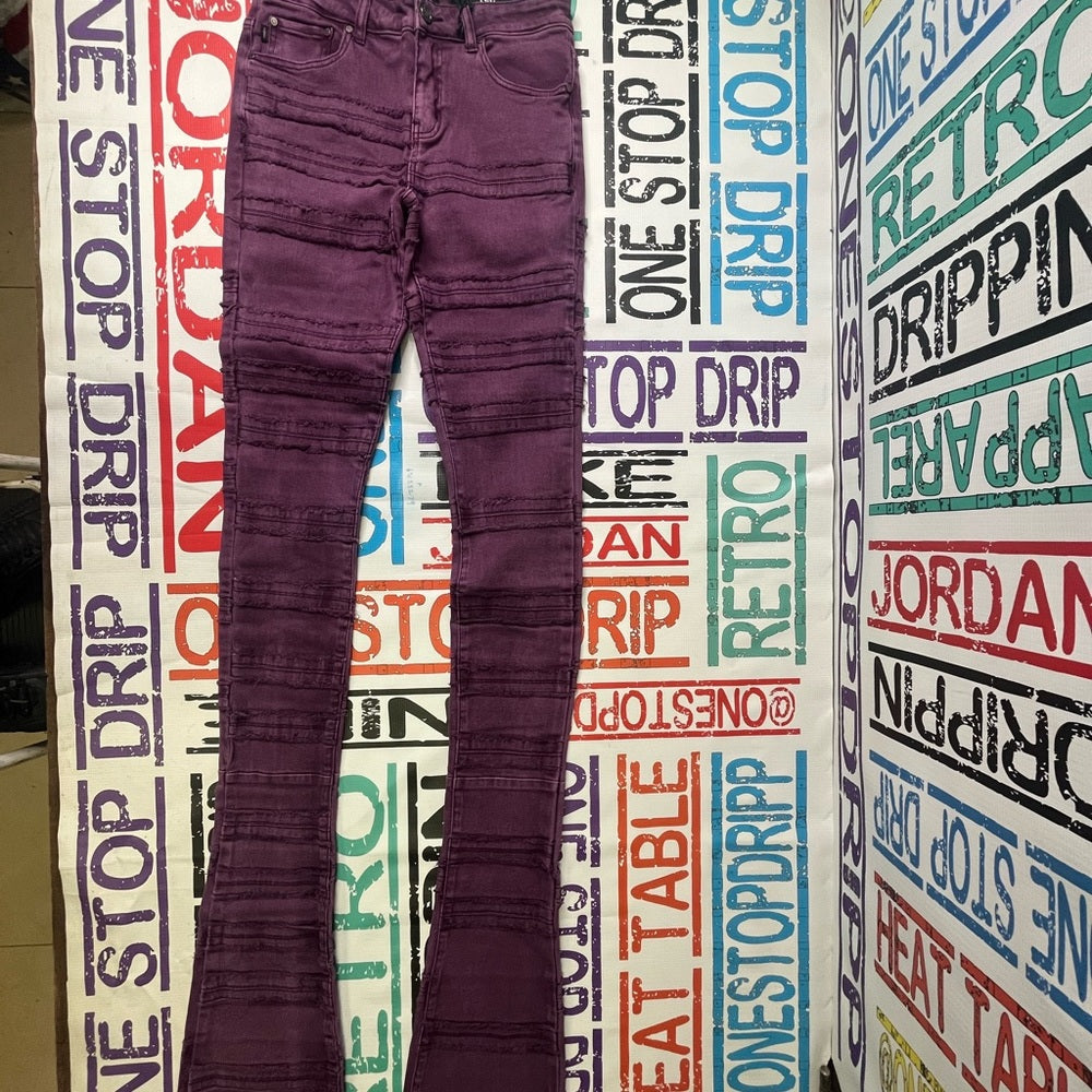 Sz Various Super stacks denim purple