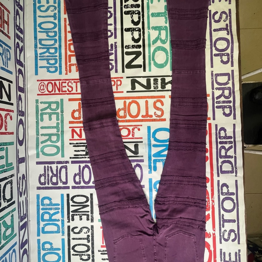 Sz Various Super stacks denim purple