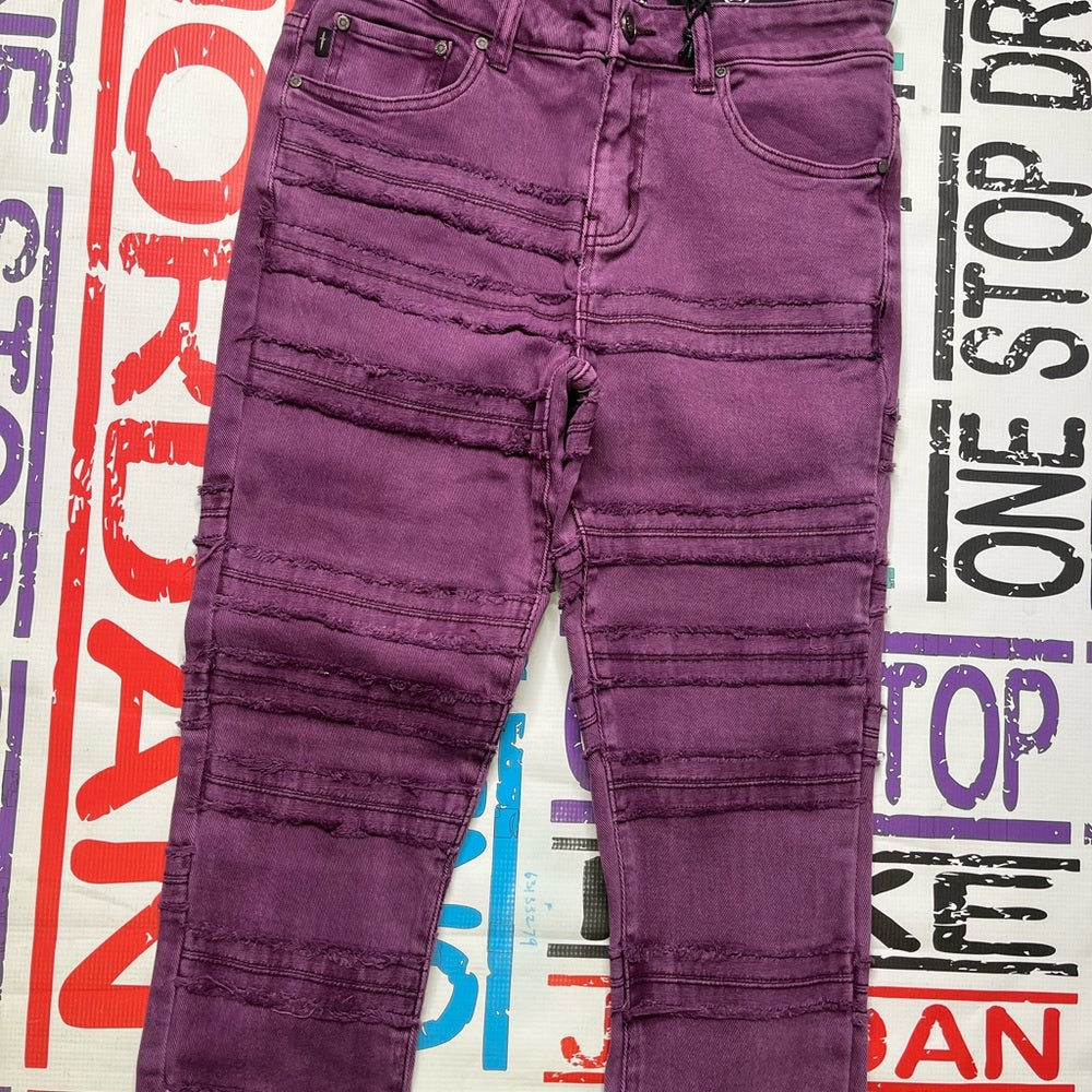 Sz Various Super stacks denim purple