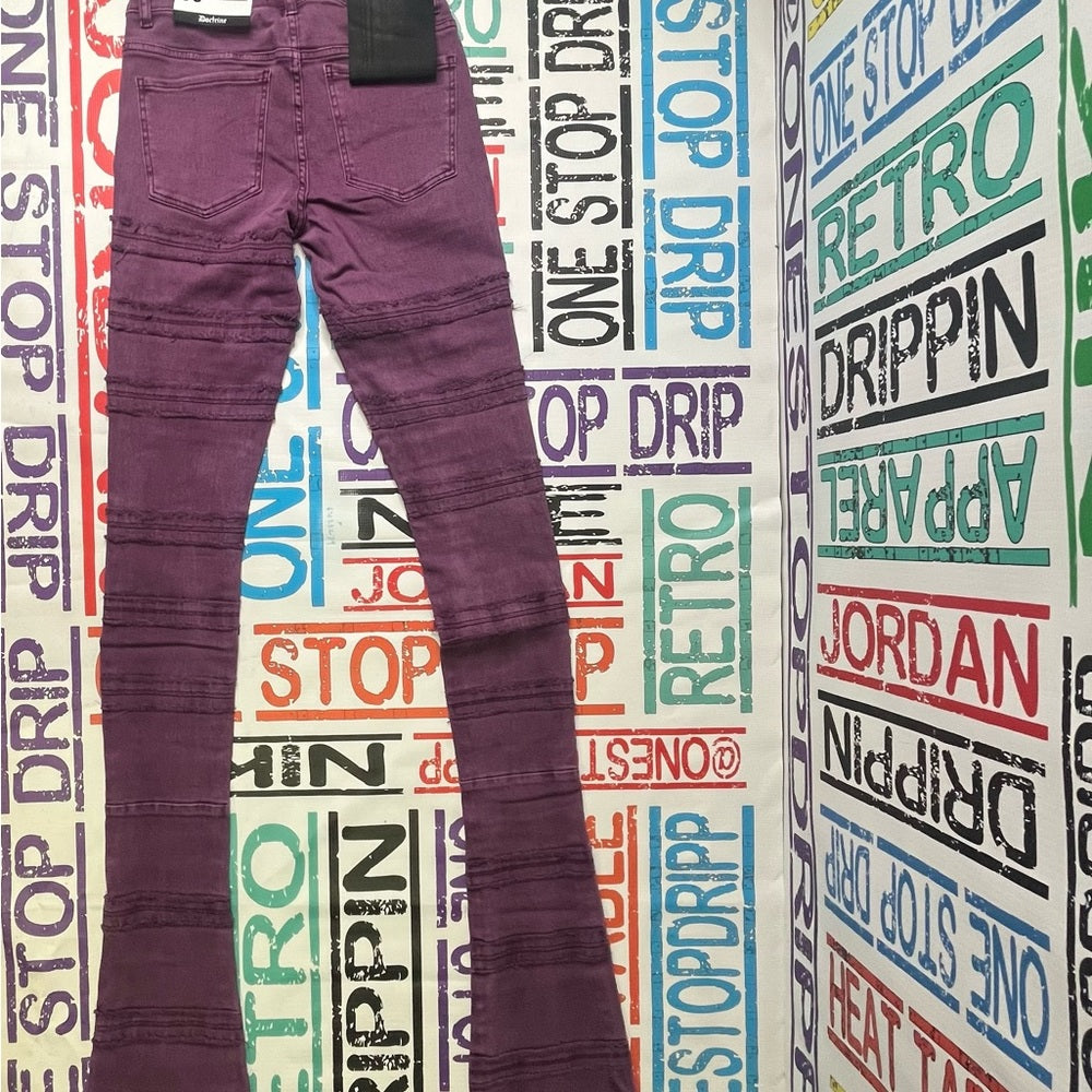 Sz Various Super stacks denim purple