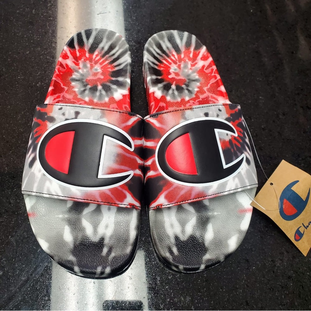 Sz Various champion slides tye dye