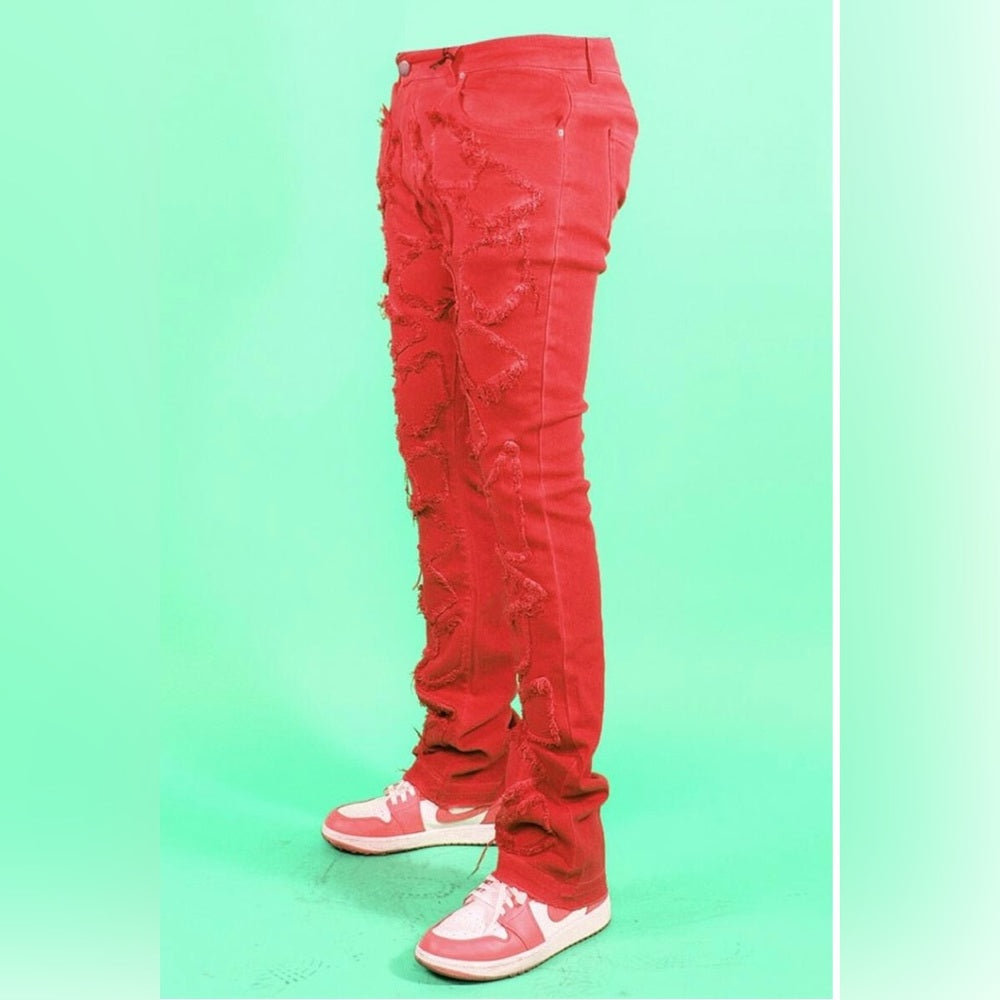 Stack denim jeans sz various blend red