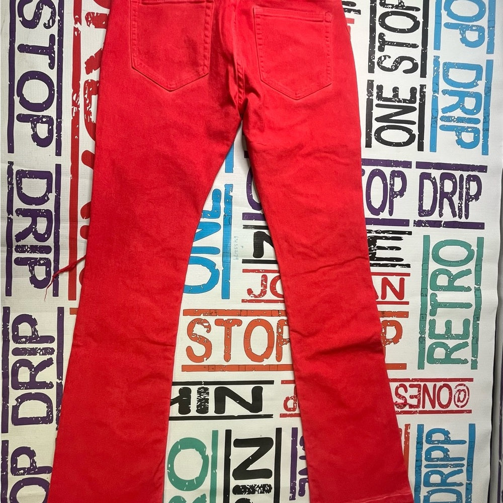 Stack denim jeans sz various blend red