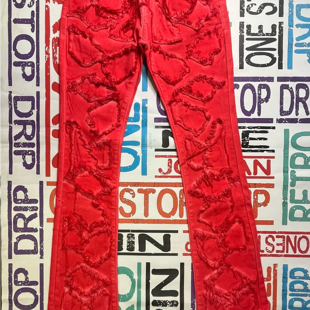 Stack denim jeans sz various blend red