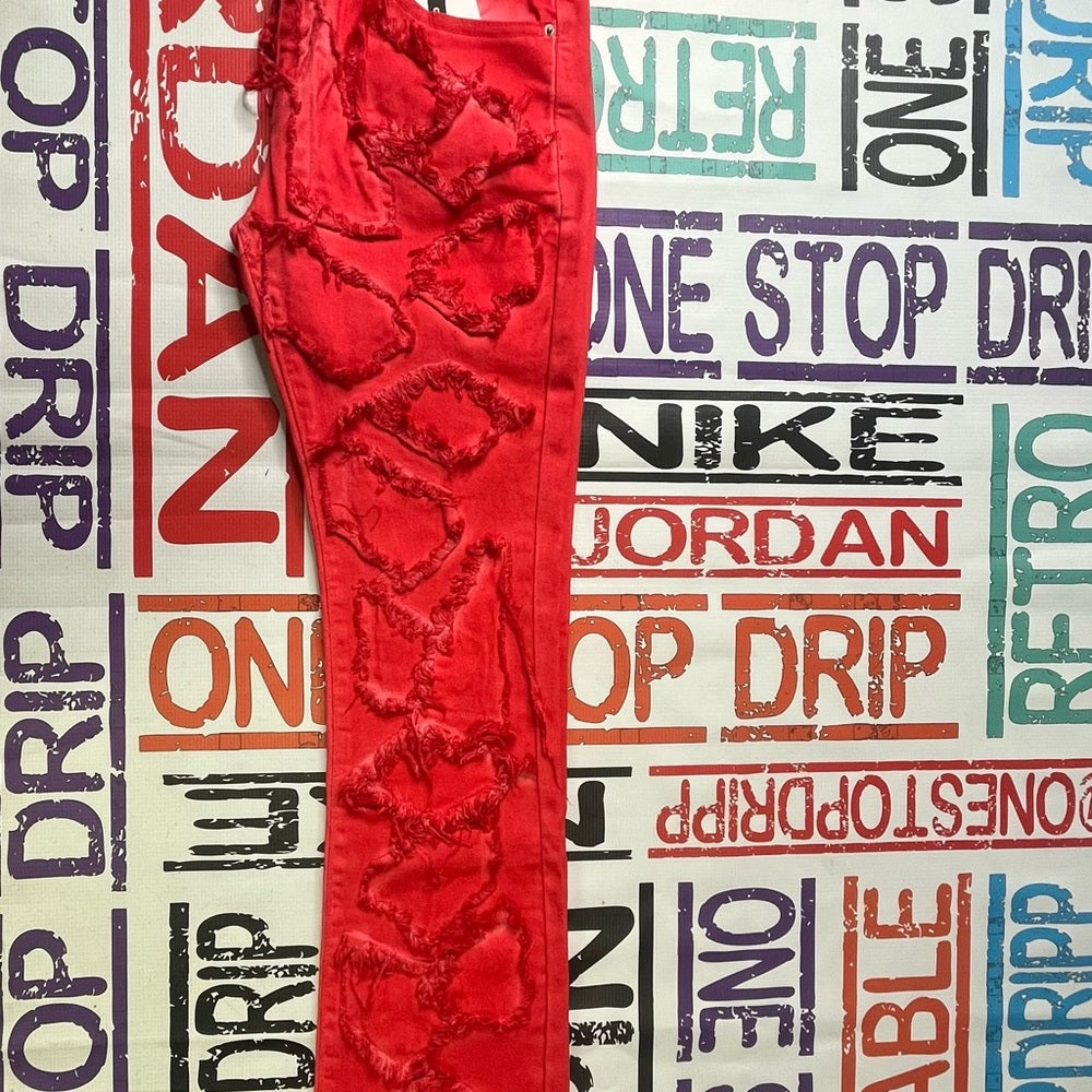 Stack denim jeans sz various blend red