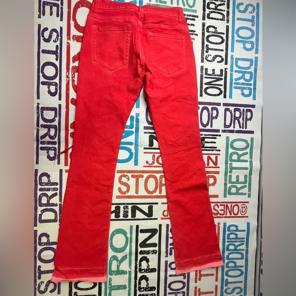 Stack denim jeans sz various blend red