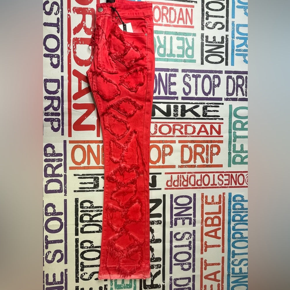 Stack denim jeans sz various blend red