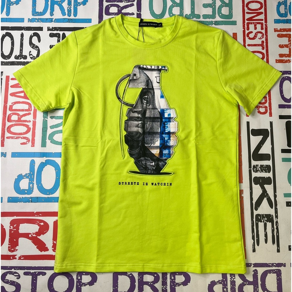 Grenade graphic stitch tee Sz Various