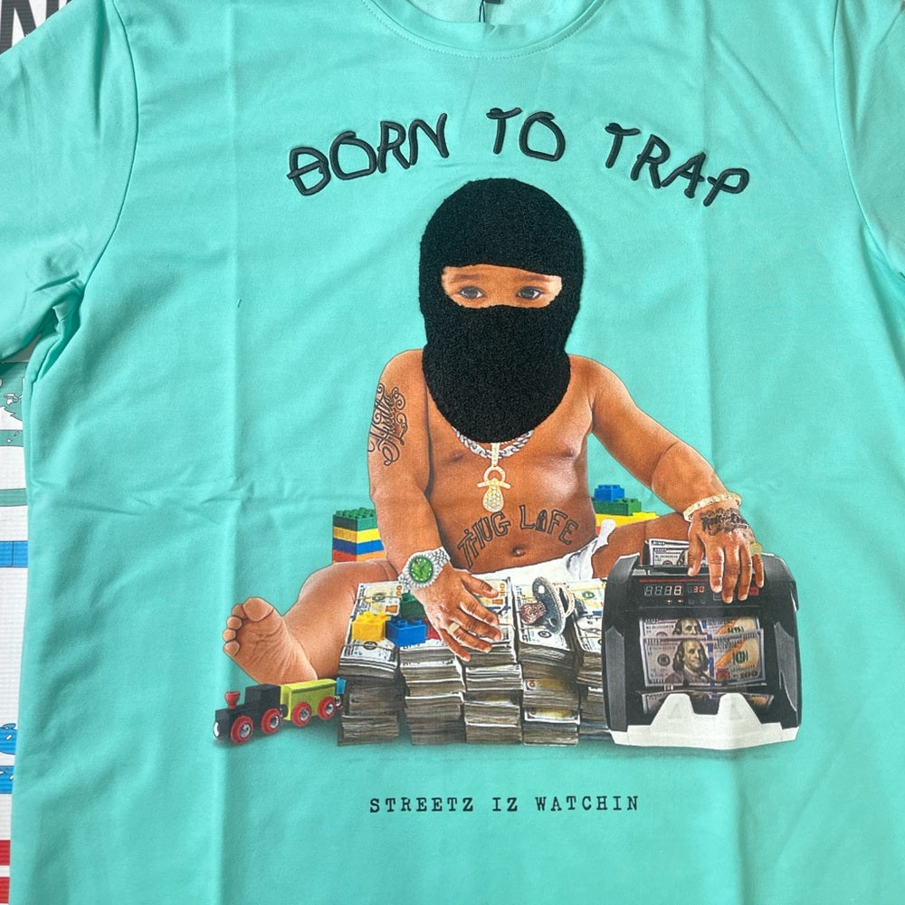 Born 2 trap graphic tee stitch tee  sz various