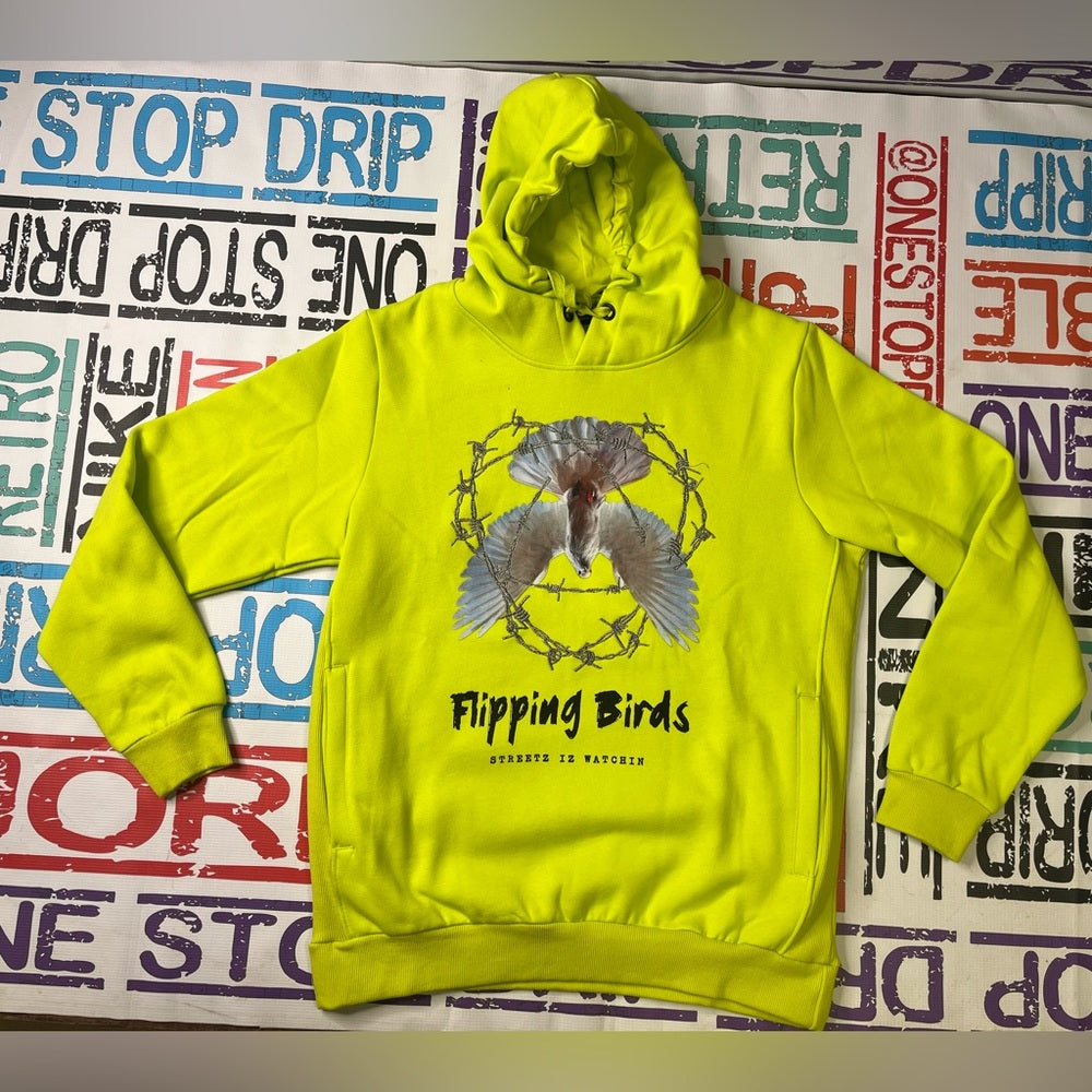 Sz Various Hoodie lime flipping birds