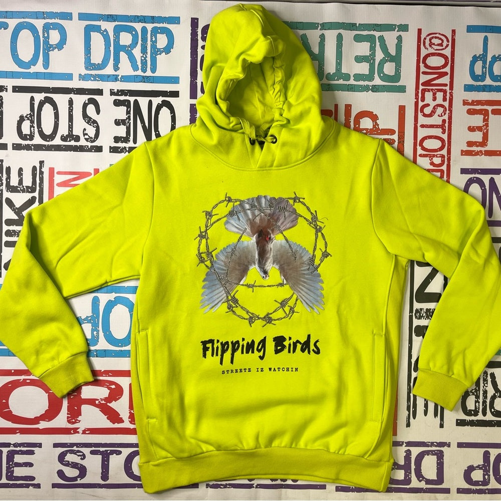 Sz Various Hoodie lime flipping birds