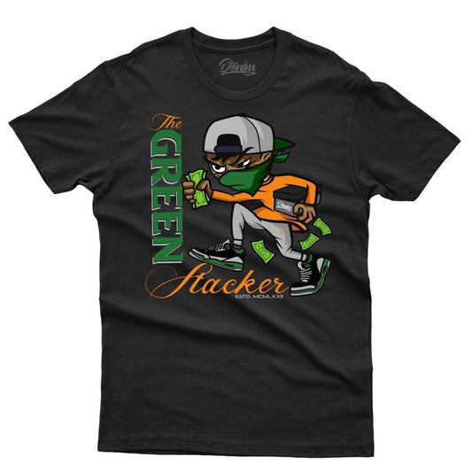 Green Stacker graphic tee Sz Various