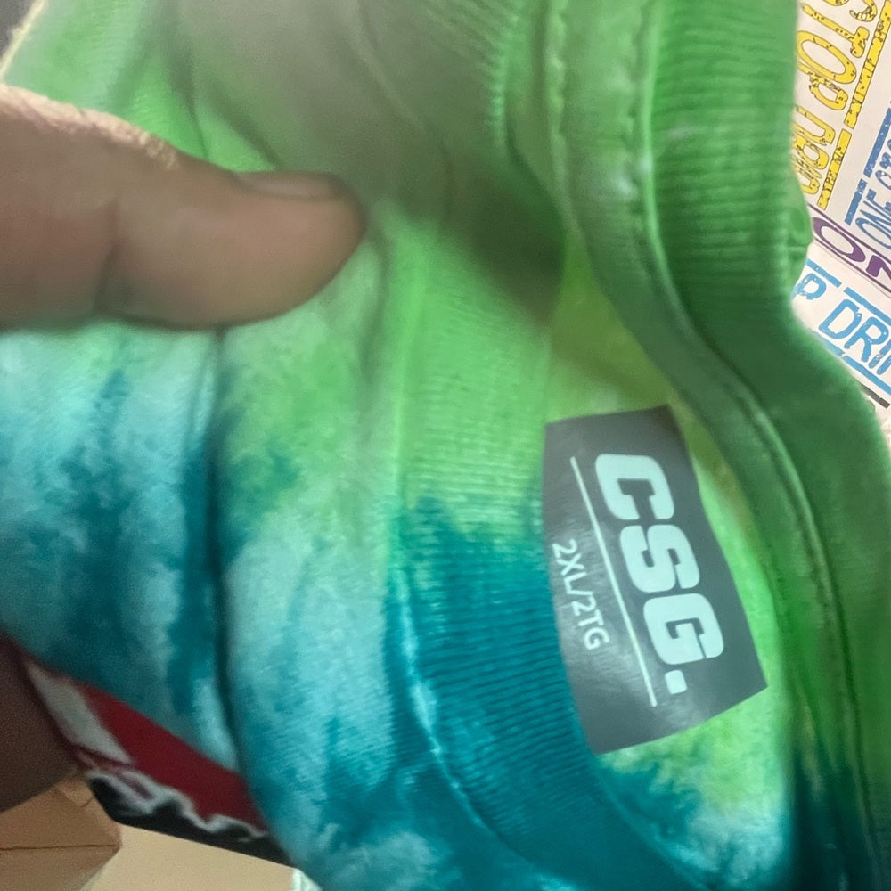 Sz 2xl graphic tee tydye muti colors