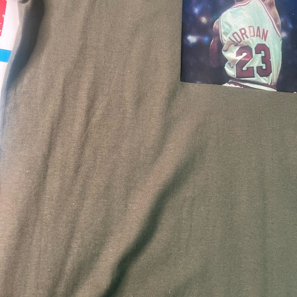 Jordan graphic tee olive green Sz 2xl