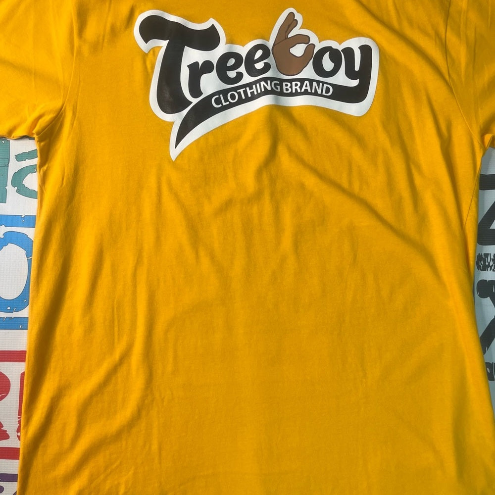 Tree boy graphic tee cheese yellow Sz Xl