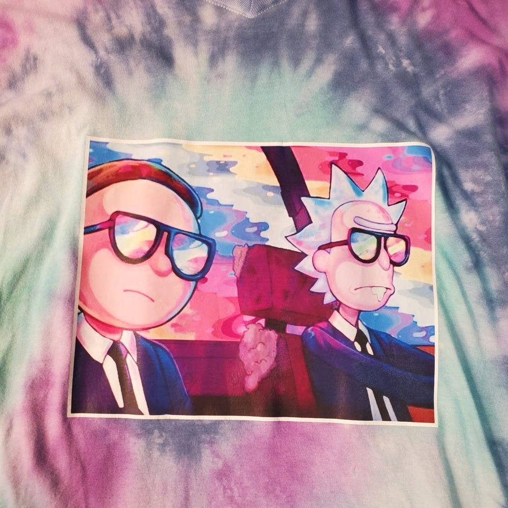 Sz 2xl tye dye Ricky morty longsleeve