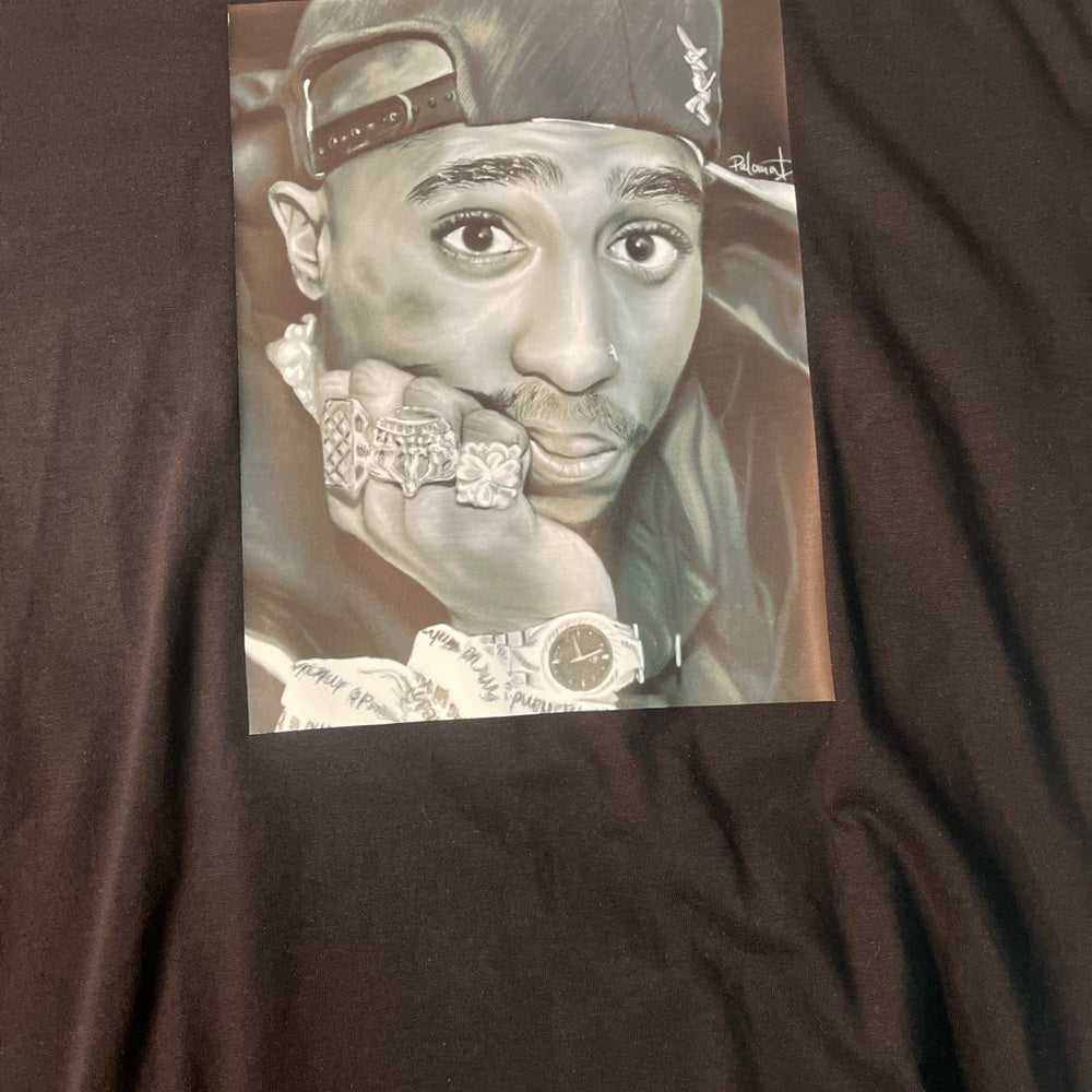 Sz 3xl 2 pac graphic tee black