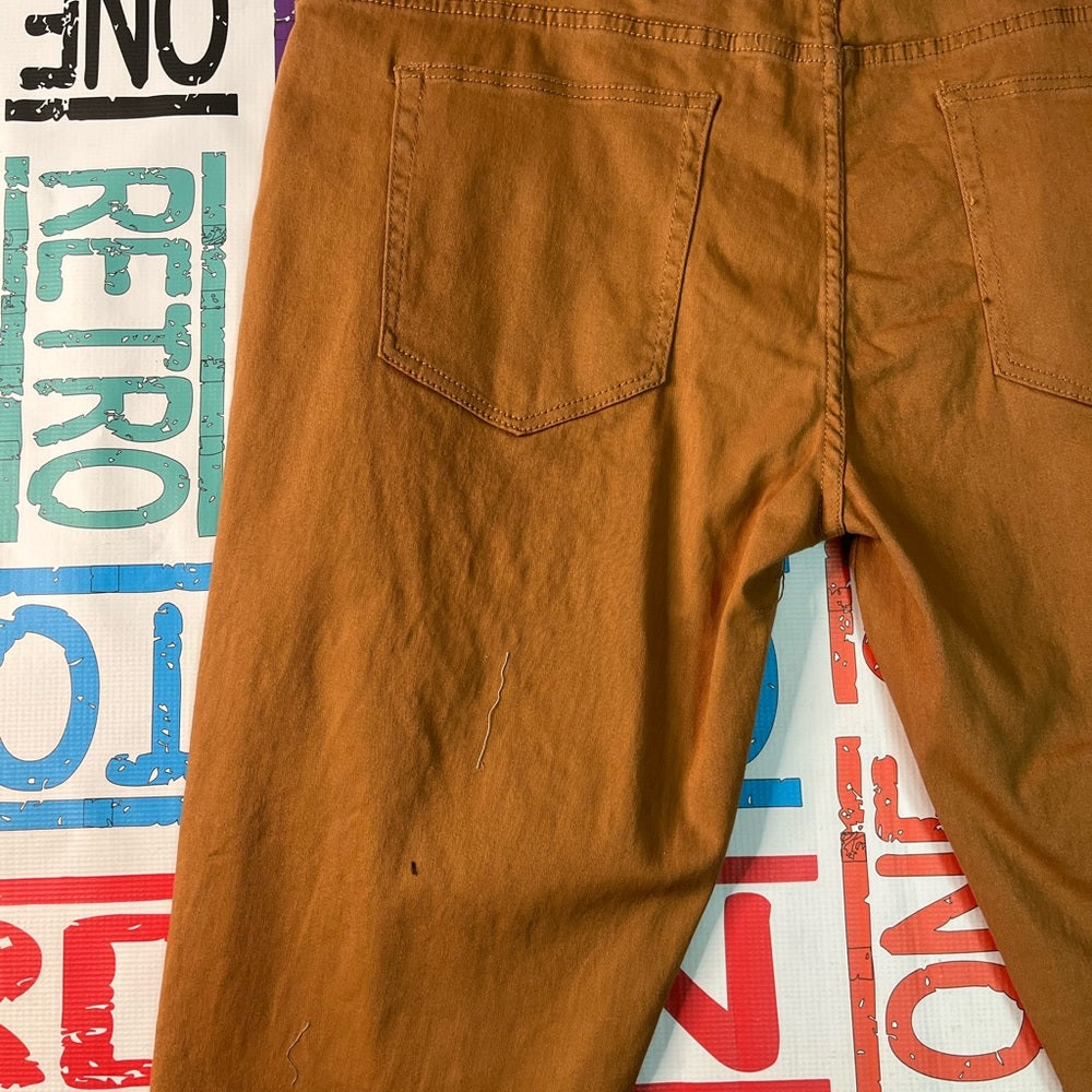 Sz 42 rust brown denim jean shorts