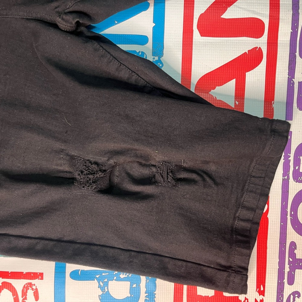 Sz 42 Denim Jean black Shorts