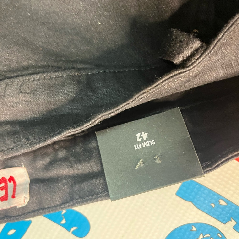 Sz 42 Denim Jean black Shorts