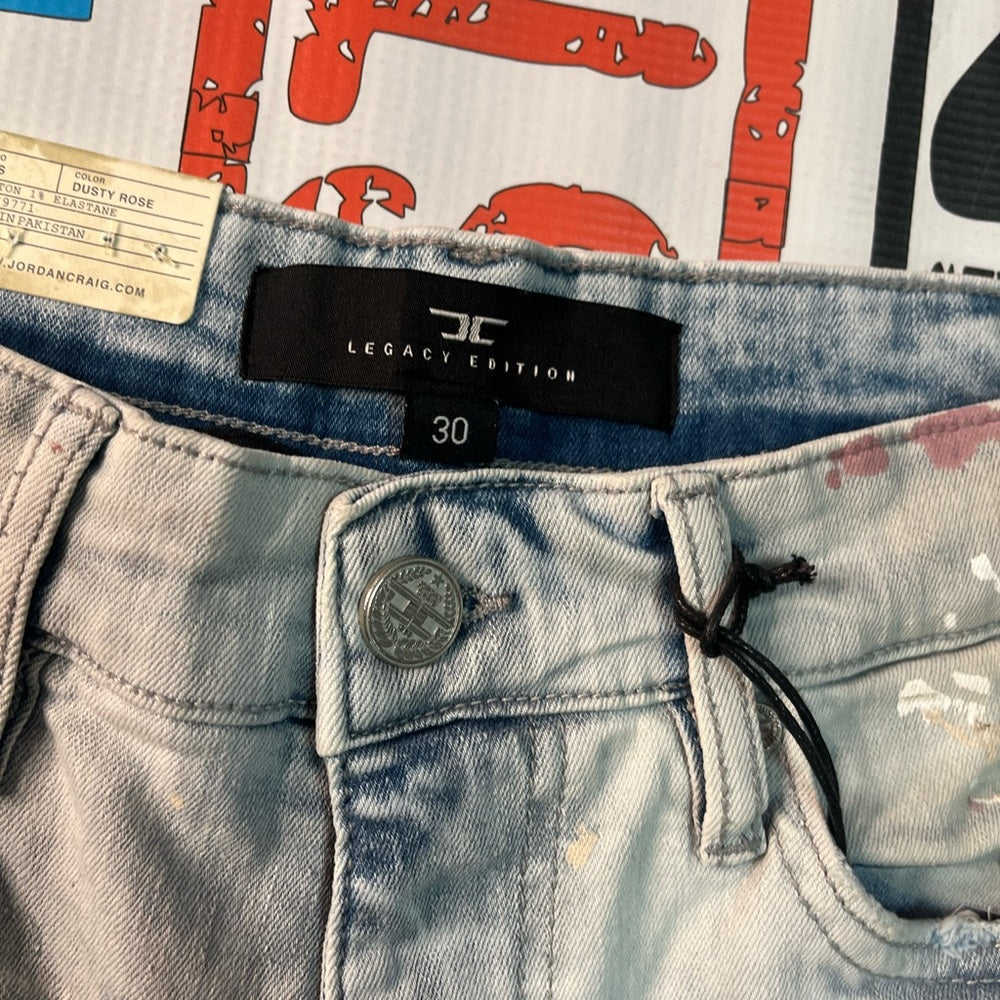 Sz Various  light blue denim side stripe