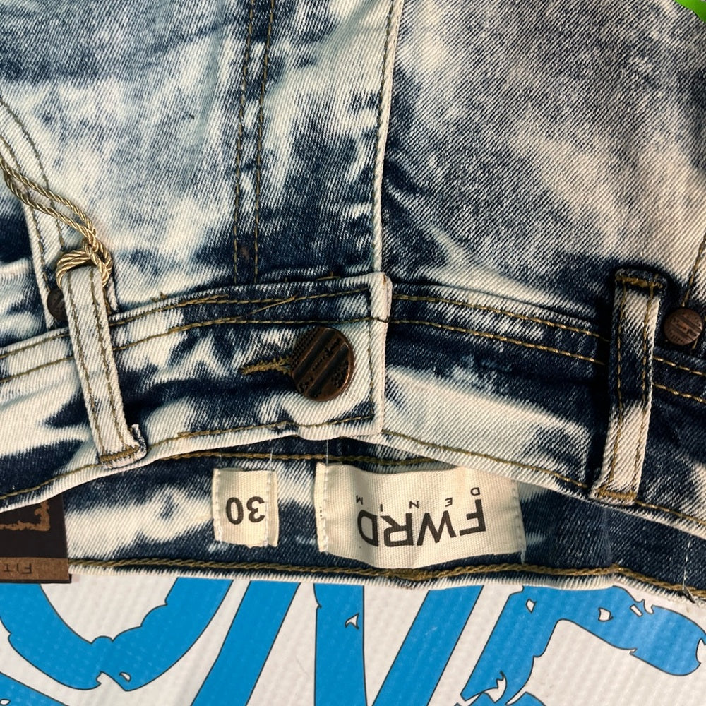 Sz Various denim Graphic shorts light blue