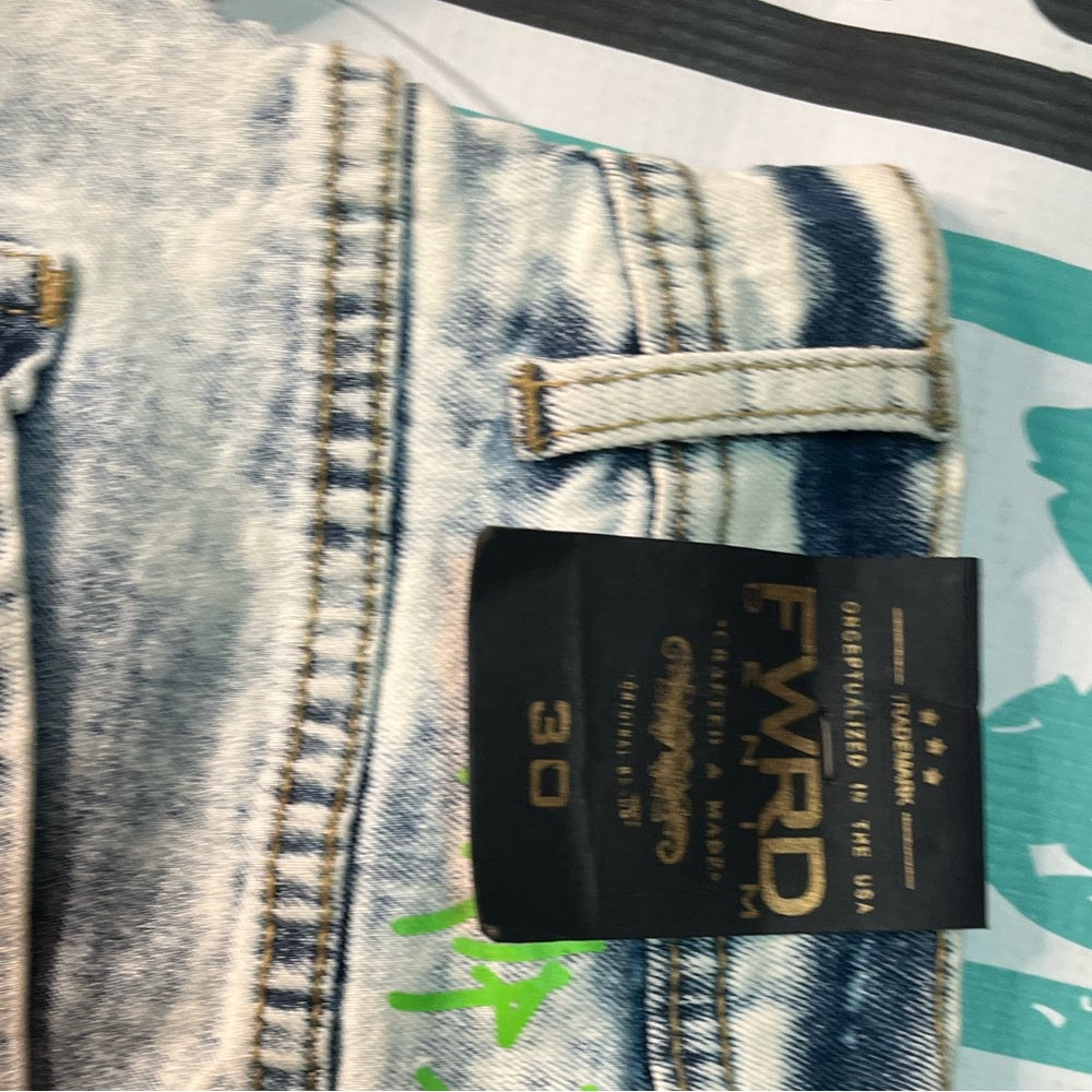 Sz Various denim Graphic shorts light blue