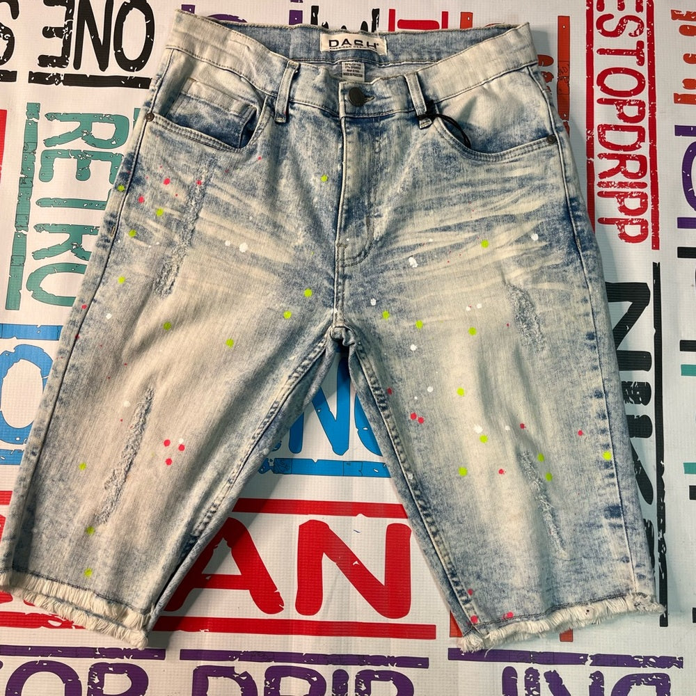 Sz 32 Paintsplash denim jean shorts