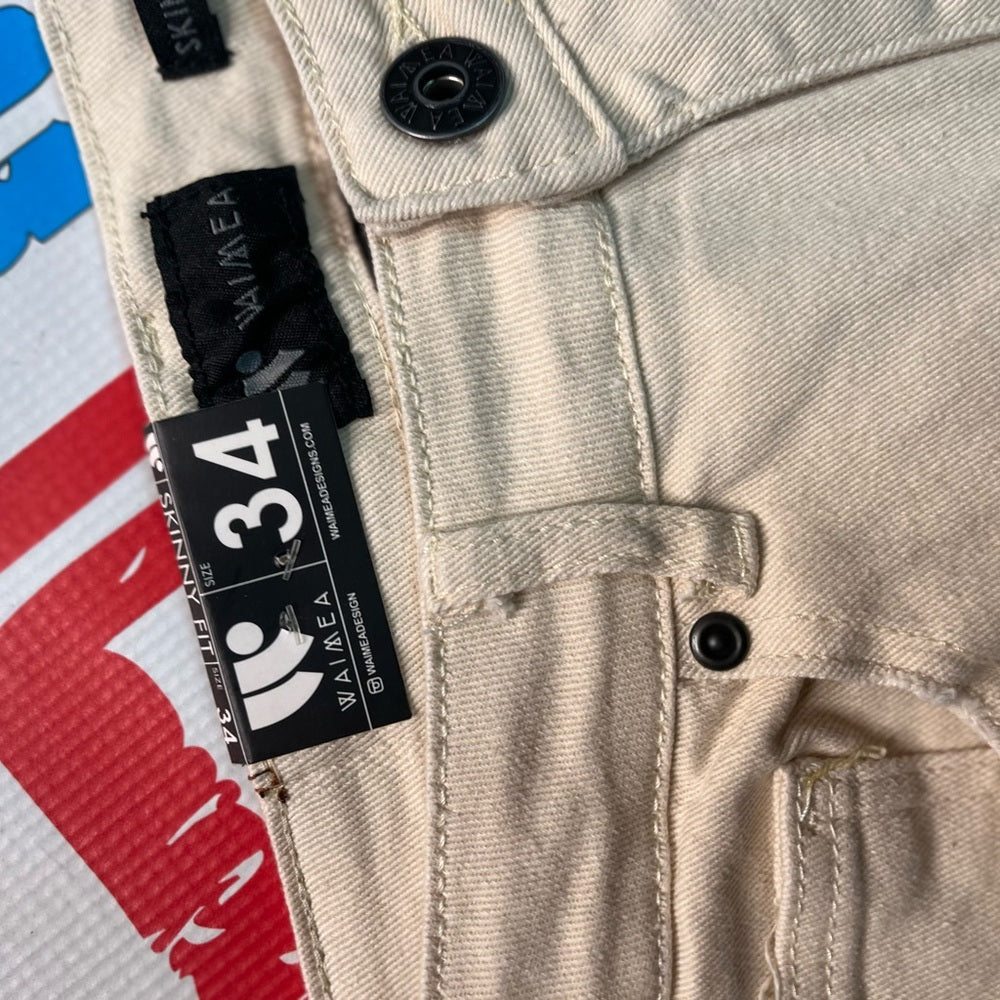 Sz 34 Paintsplash denim jean shorts