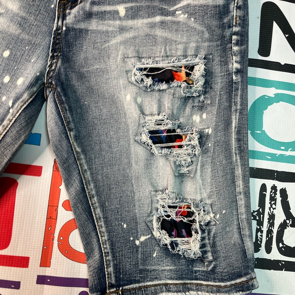 Sz Various ripped denim jean shorts