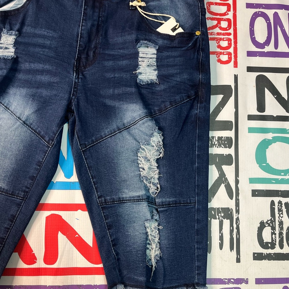 Sz 34 blue denim shorts