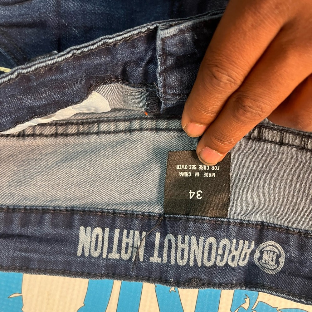 Sz 34 blue denim shorts