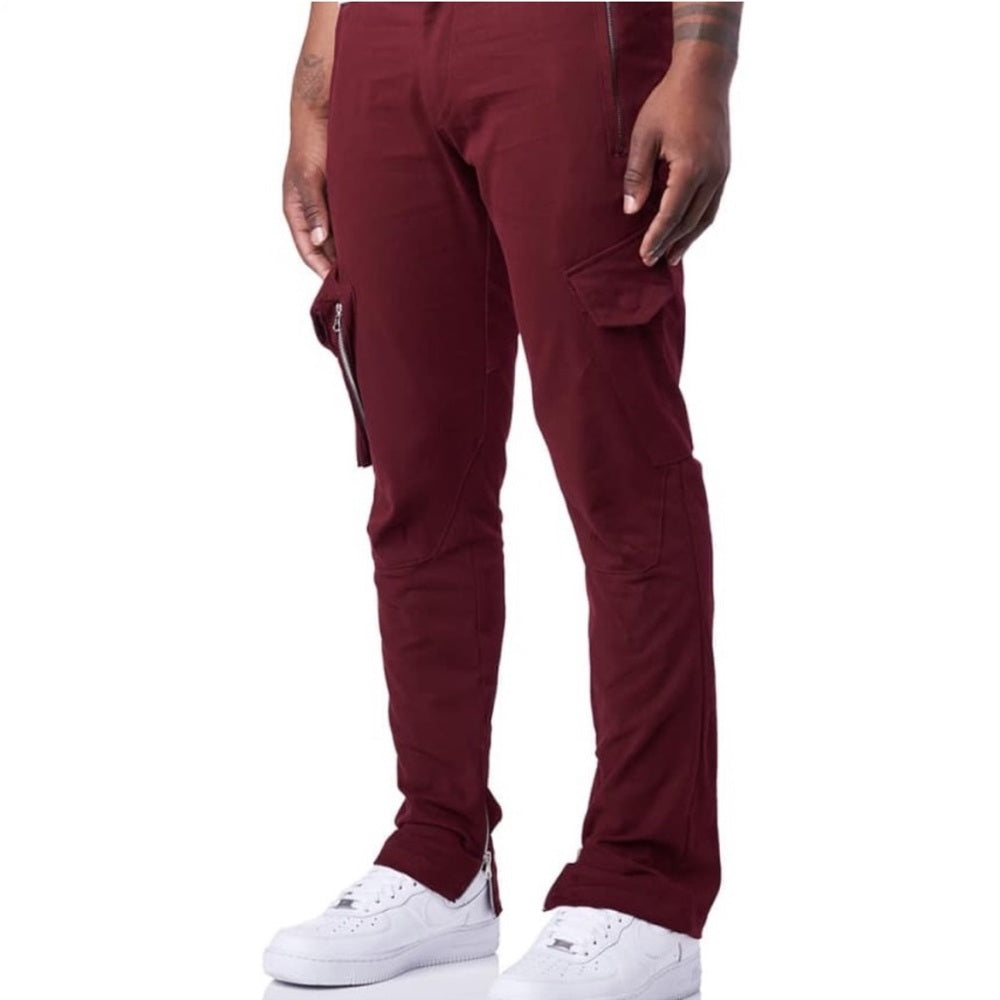 Burgundy cargo pants sz Various