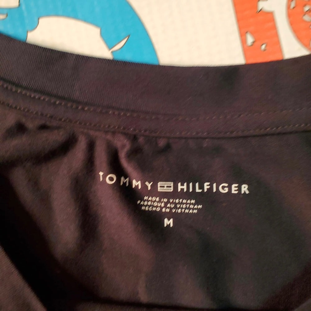 Tommy Hilfiger boat neck navy shirt sz medium