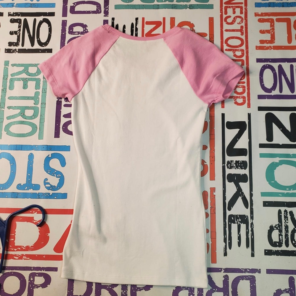 Tommy Hilfiger shirt sz small pink white