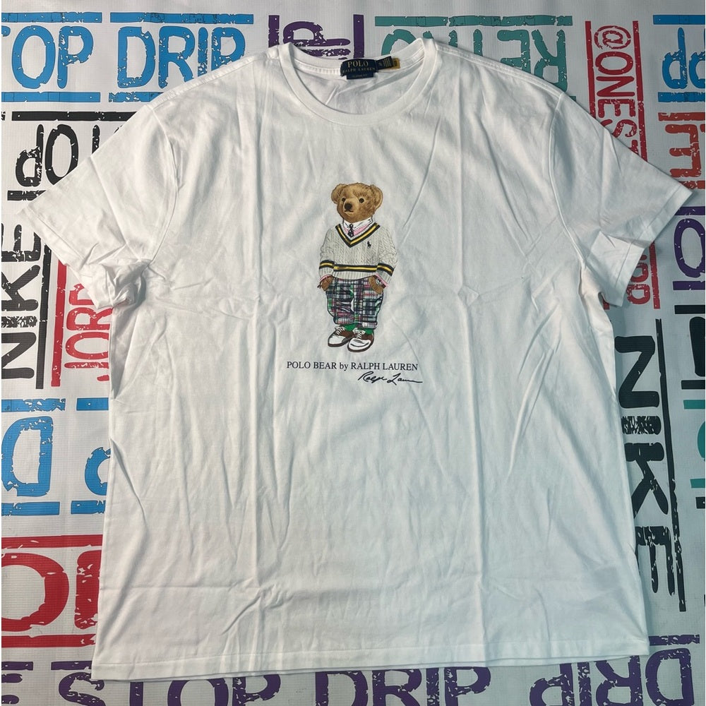 Polo white bear tee sz Various