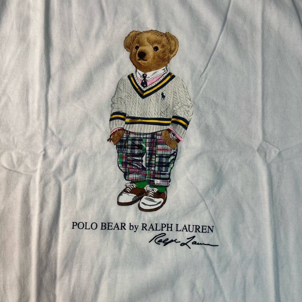 Polo white bear tee sz Various