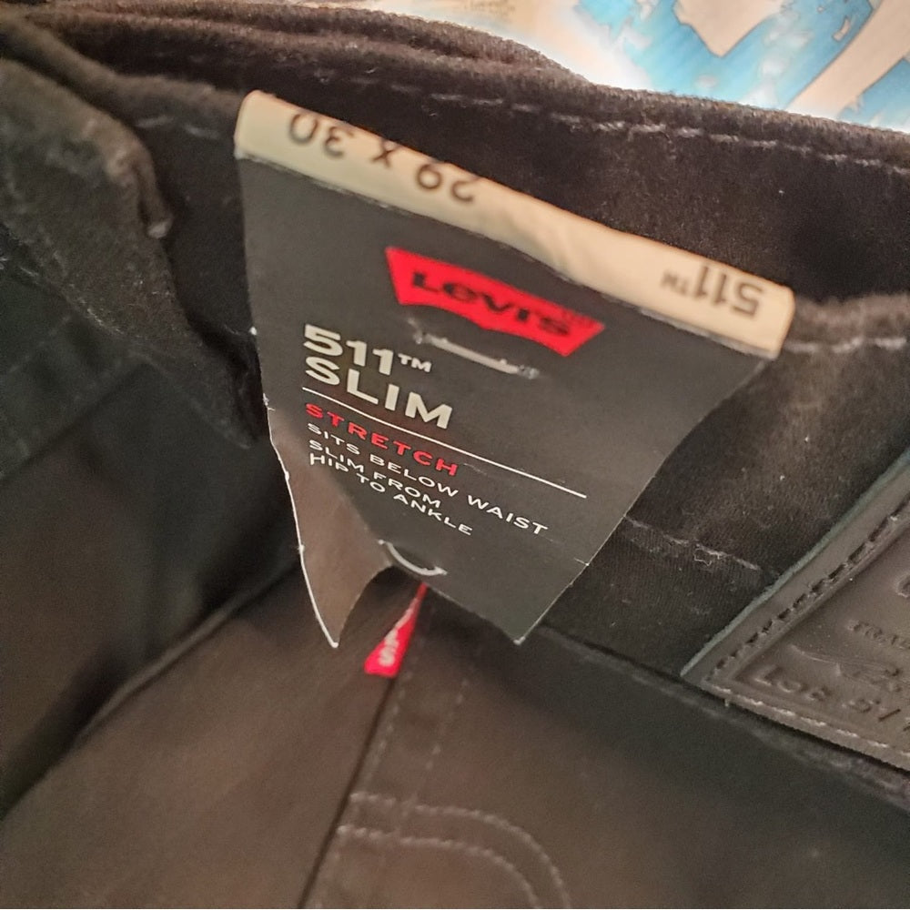 Levi black jeans 29x30