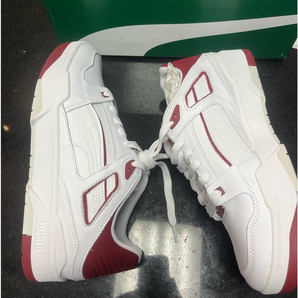 Puma lows Sz Various white & maroon